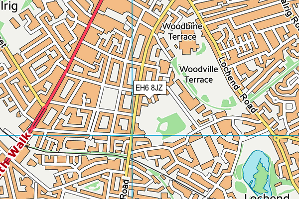 EH6 8JZ map - OS VectorMap District (Ordnance Survey) EH6 8JZ map - OS VectorMap District (Ordnance Survey)