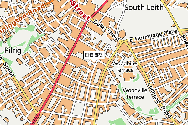 EH6 8PZ map - OS VectorMap District (Ordnance Survey) EH6 8PZ map - OS VectorMap District (Ordnance Survey)