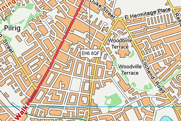 EH6 8QF map - OS VectorMap District (Ordnance Survey) EH6 8QF map - OS VectorMap District (Ordnance Survey)