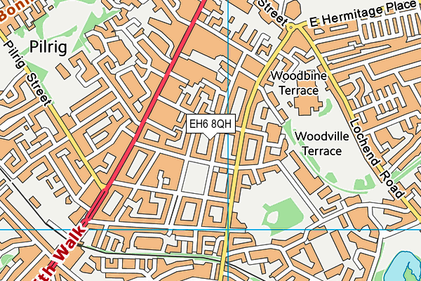 EH6 8QH map - OS VectorMap District (Ordnance Survey) EH6 8QH map - OS VectorMap District (Ordnance Survey)