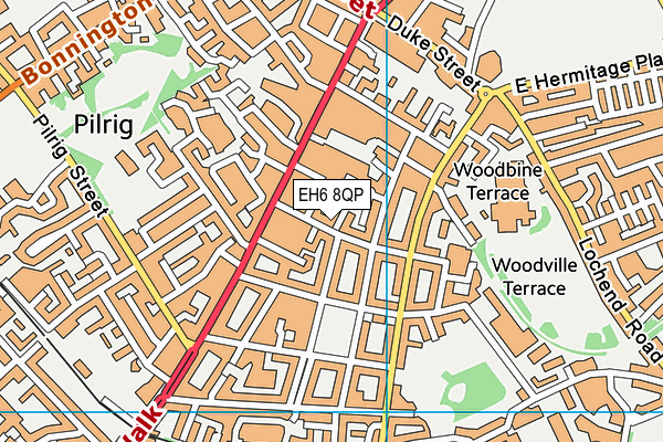 EH6 8QP map - OS VectorMap District (Ordnance Survey) EH6 8QP map - OS VectorMap District (Ordnance Survey)
