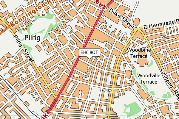 EH6 8QT map - OS VectorMap District (Ordnance Survey) EH6 8QT map - OS VectorMap District (Ordnance Survey)