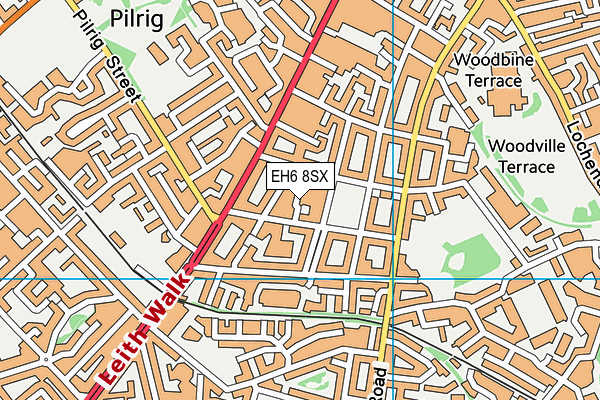 EH6 8SX map - OS VectorMap District (Ordnance Survey)
