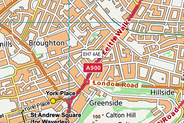 EH7 4AE map - OS VectorMap District (Ordnance Survey) EH7 4AE map - OS VectorMap District (Ordnance Survey)