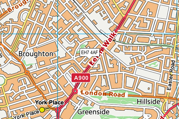 EH7 4AF map - OS VectorMap District (Ordnance Survey) EH7 4AF map - OS VectorMap District (Ordnance Survey)