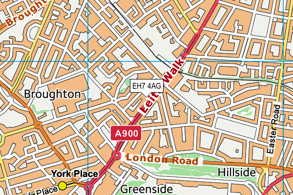 EH7 4AG map - OS VectorMap District (Ordnance Survey) EH7 4AG map - OS VectorMap District (Ordnance Survey)