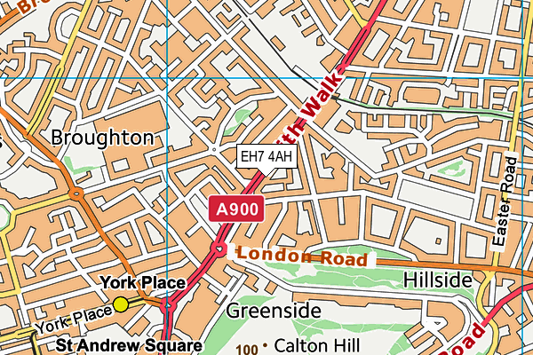 EH7 4AH map - OS VectorMap District (Ordnance Survey) EH7 4AH map - OS VectorMap District (Ordnance Survey)