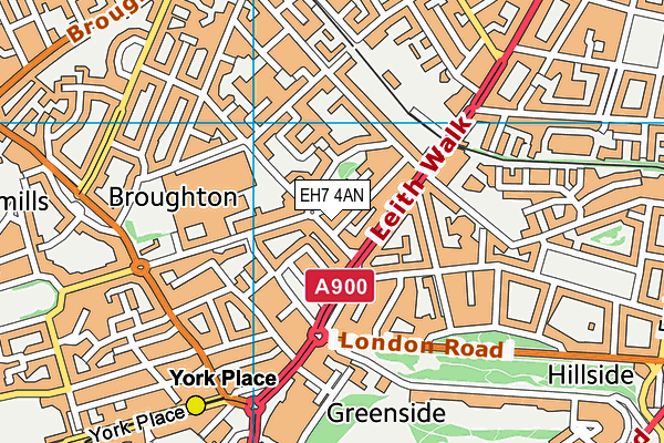 EH7 4AN map - OS VectorMap District (Ordnance Survey) EH7 4AN map - OS VectorMap District (Ordnance Survey)