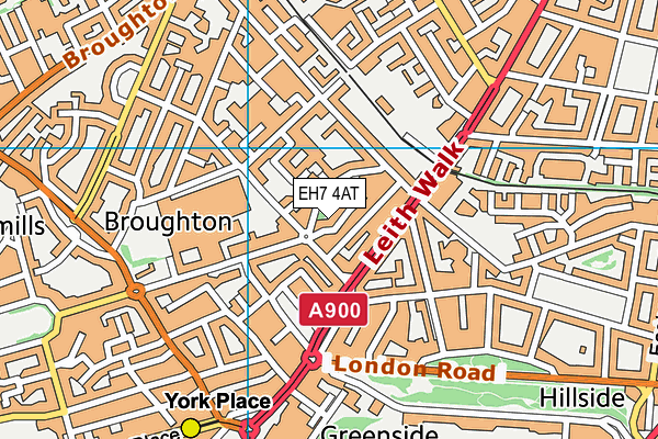 EH7 4AT map - OS VectorMap District (Ordnance Survey) EH7 4AT map - OS VectorMap District (Ordnance Survey)