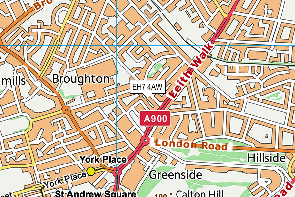 EH7 4AW map - OS VectorMap District (Ordnance Survey) EH7 4AW map - OS VectorMap District (Ordnance Survey)