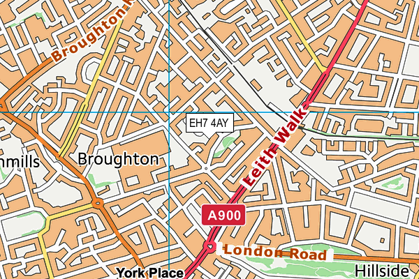 EH7 4AY map - OS VectorMap District (Ordnance Survey) EH7 4AY map - OS VectorMap District (Ordnance Survey)