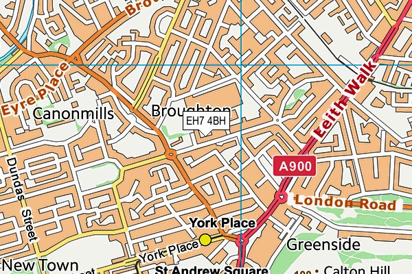 EH7 4BH map - OS VectorMap District (Ordnance Survey) EH7 4BH map - OS VectorMap District (Ordnance Survey)