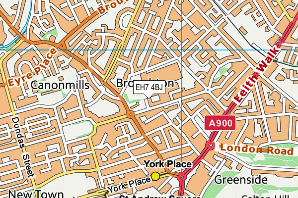 EH7 4BJ map - OS VectorMap District (Ordnance Survey) EH7 4BJ map - OS VectorMap District (Ordnance Survey)
