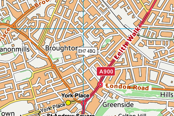 EH7 4BQ map - OS VectorMap District (Ordnance Survey) EH7 4BQ map - OS VectorMap District (Ordnance Survey)