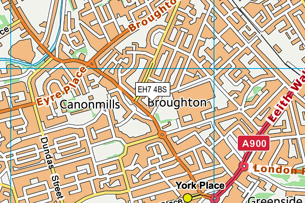 EH7 4BS map - OS VectorMap District (Ordnance Survey) EH7 4BS map - OS VectorMap District (Ordnance Survey)