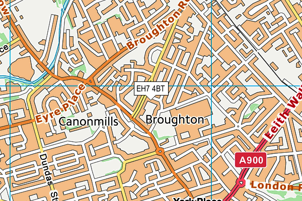 EH7 4BT map - OS VectorMap District (Ordnance Survey) EH7 4BT map - OS VectorMap District (Ordnance Survey)