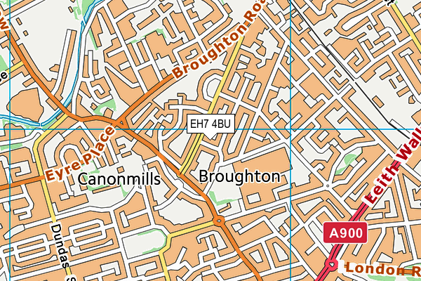 EH7 4BU map - OS VectorMap District (Ordnance Survey) EH7 4BU map - OS VectorMap District (Ordnance Survey)