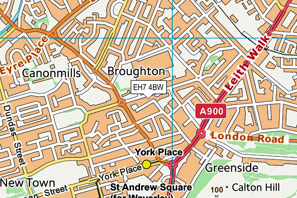 EH7 4BW map - OS VectorMap District (Ordnance Survey) EH7 4BW map - OS VectorMap District (Ordnance Survey)