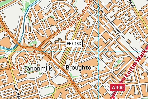 EH7 4BX map - OS VectorMap District (Ordnance Survey) EH7 4BX map - OS VectorMap District (Ordnance Survey)