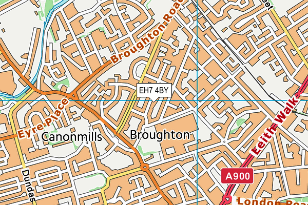 EH7 4BY map - OS VectorMap District (Ordnance Survey) EH7 4BY map - OS VectorMap District (Ordnance Survey)