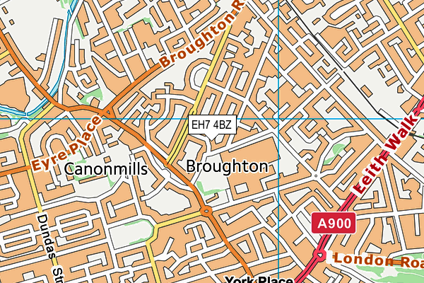 EH7 4BZ map - OS VectorMap District (Ordnance Survey) EH7 4BZ map - OS VectorMap District (Ordnance Survey)