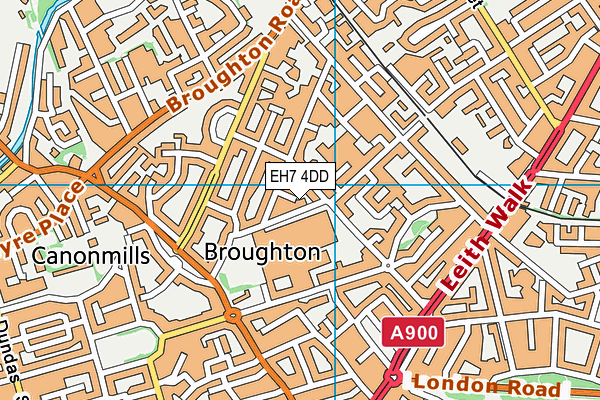 EH7 4DD map - OS VectorMap District (Ordnance Survey) EH7 4DD map - OS VectorMap District (Ordnance Survey)
