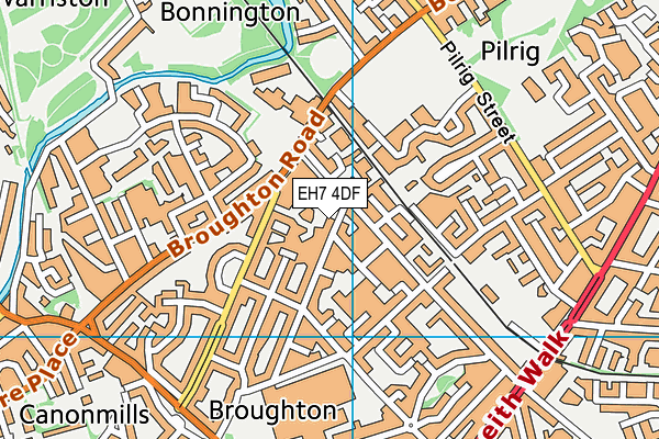 EH7 4DF map - OS VectorMap District (Ordnance Survey) EH7 4DF map - OS VectorMap District (Ordnance Survey)
