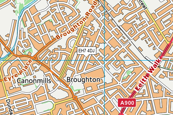 EH7 4DJ map - OS VectorMap District (Ordnance Survey) EH7 4DJ map - OS VectorMap District (Ordnance Survey)