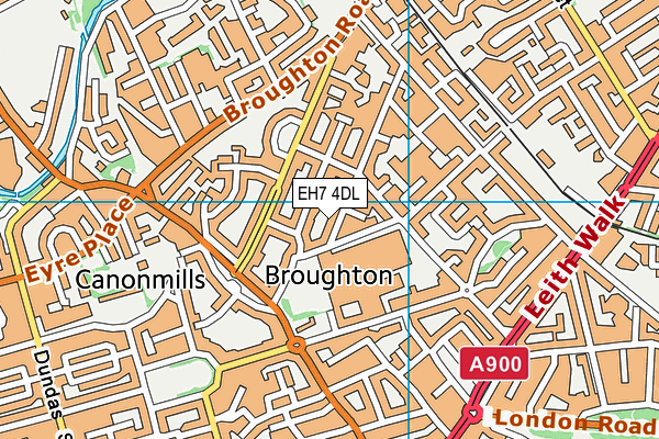 EH7 4DL map - OS VectorMap District (Ordnance Survey) EH7 4DL map - OS VectorMap District (Ordnance Survey)