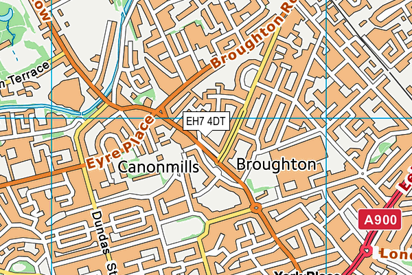 EH7 4DT map - OS VectorMap District (Ordnance Survey) EH7 4DT map - OS VectorMap District (Ordnance Survey)