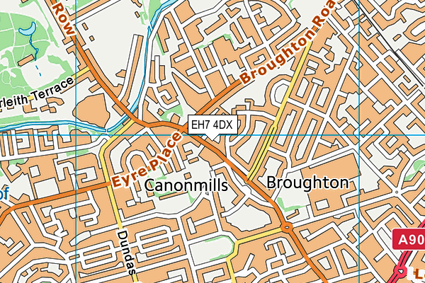 EH7 4DX map - OS VectorMap District (Ordnance Survey) EH7 4DX map - OS VectorMap District (Ordnance Survey)