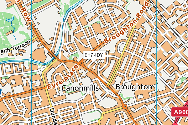 EH7 4DY map - OS VectorMap District (Ordnance Survey) EH7 4DY map - OS VectorMap District (Ordnance Survey)