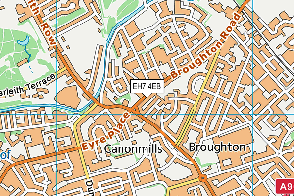 EH7 4EB map - OS VectorMap District (Ordnance Survey) EH7 4EB map - OS VectorMap District (Ordnance Survey)