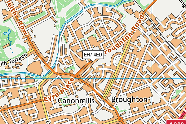 EH7 4ED map - OS VectorMap District (Ordnance Survey) EH7 4ED map - OS VectorMap District (Ordnance Survey)