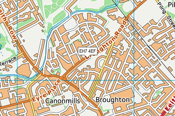EH7 4EF map - OS VectorMap District (Ordnance Survey) EH7 4EF map - OS VectorMap District (Ordnance Survey)