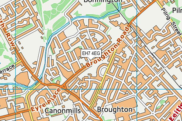 EH7 4EG map - OS VectorMap District (Ordnance Survey) EH7 4EG map - OS VectorMap District (Ordnance Survey)