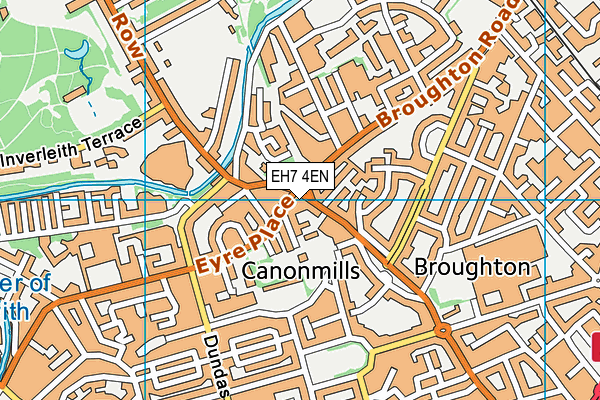EH7 4EN map - OS VectorMap District (Ordnance Survey) EH7 4EN map - OS VectorMap District (Ordnance Survey)