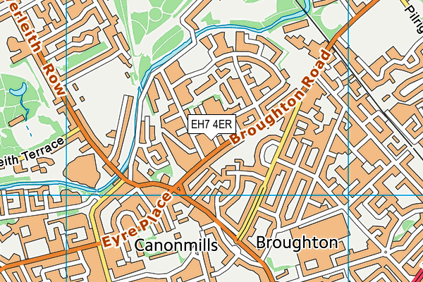 EH7 4ER map - OS VectorMap District (Ordnance Survey) EH7 4ER map - OS VectorMap District (Ordnance Survey)
