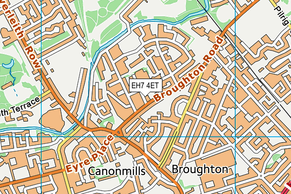 EH7 4ET map - OS VectorMap District (Ordnance Survey) EH7 4ET map - OS VectorMap District (Ordnance Survey)