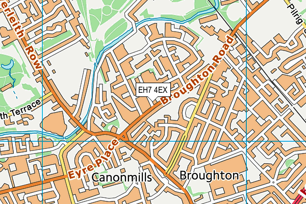 EH7 4EX map - OS VectorMap District (Ordnance Survey) EH7 4EX map - OS VectorMap District (Ordnance Survey)