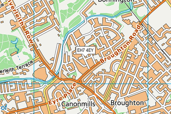 EH7 4EY map - OS VectorMap District (Ordnance Survey) EH7 4EY map - OS VectorMap District (Ordnance Survey)