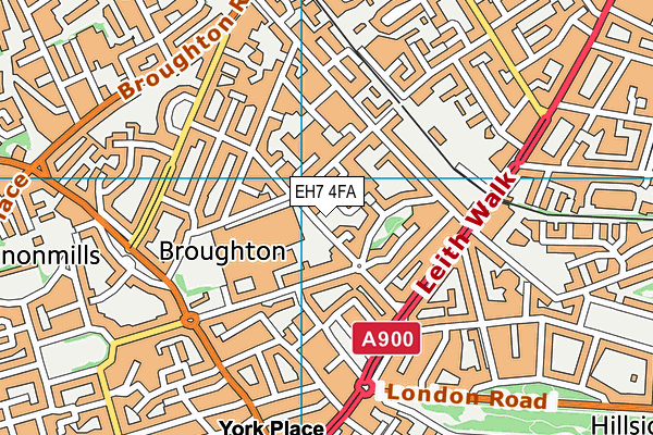 EH7 4FA map - OS VectorMap District (Ordnance Survey) EH7 4FA map - OS VectorMap District (Ordnance Survey)