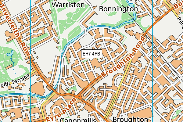 EH7 4FB map - OS VectorMap District (Ordnance Survey) EH7 4FB map - OS VectorMap District (Ordnance Survey)