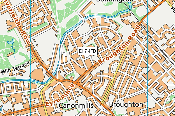 EH7 4FD map - OS VectorMap District (Ordnance Survey) EH7 4FD map - OS VectorMap District (Ordnance Survey)