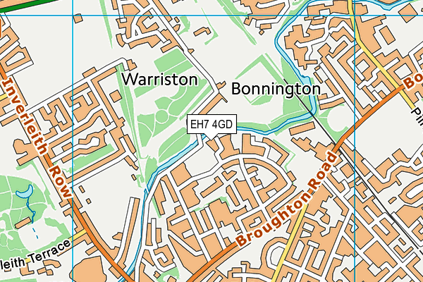 EH7 4GD map - OS VectorMap District (Ordnance Survey) EH7 4GD map - OS VectorMap District (Ordnance Survey)