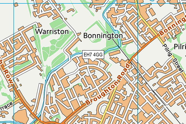 EH7 4GG map - OS VectorMap District (Ordnance Survey) EH7 4GG map - OS VectorMap District (Ordnance Survey)