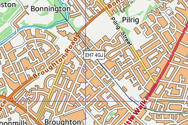 EH7 4GJ map - OS VectorMap District (Ordnance Survey) EH7 4GJ map - OS VectorMap District (Ordnance Survey)