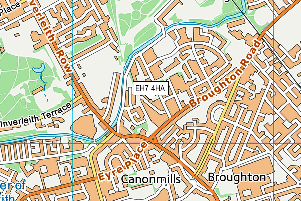 EH7 4HA map - OS VectorMap District (Ordnance Survey) EH7 4HA map - OS VectorMap District (Ordnance Survey)