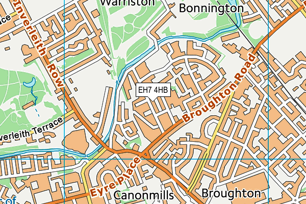 EH7 4HB map - OS VectorMap District (Ordnance Survey) EH7 4HB map - OS VectorMap District (Ordnance Survey)