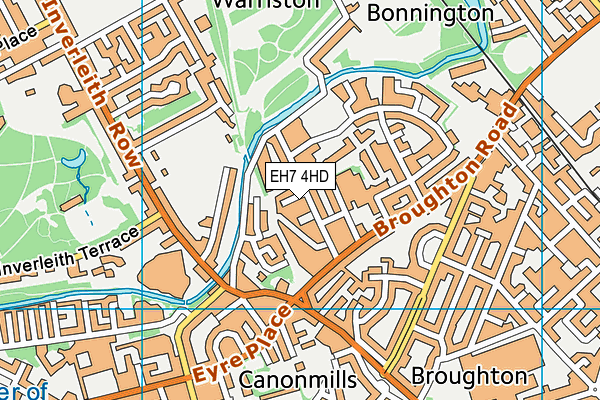 EH7 4HD map - OS VectorMap District (Ordnance Survey) EH7 4HD map - OS VectorMap District (Ordnance Survey)